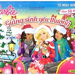 barbie giáng sinh yêu thương - tô màu khổ lớn với hơn 50 đề can