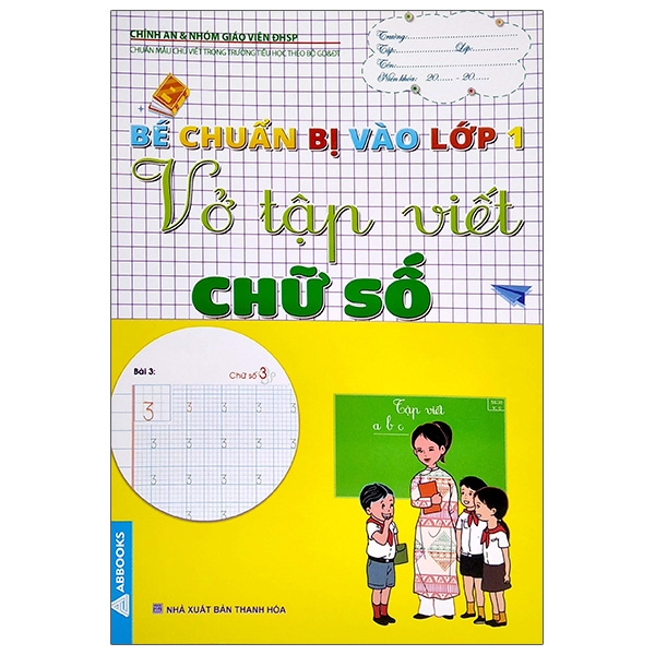 bé chuẩn bị vào lớp 1 - vở tập viết chữ số