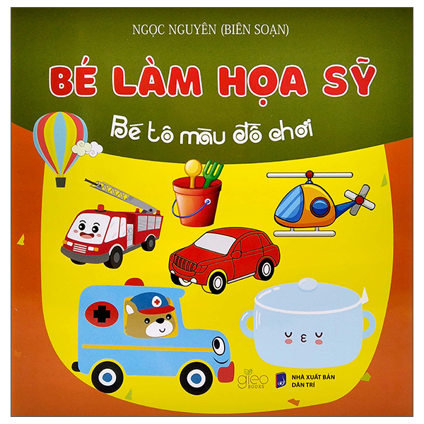bé làm họa sỹ - bé tô màu đồ chơi