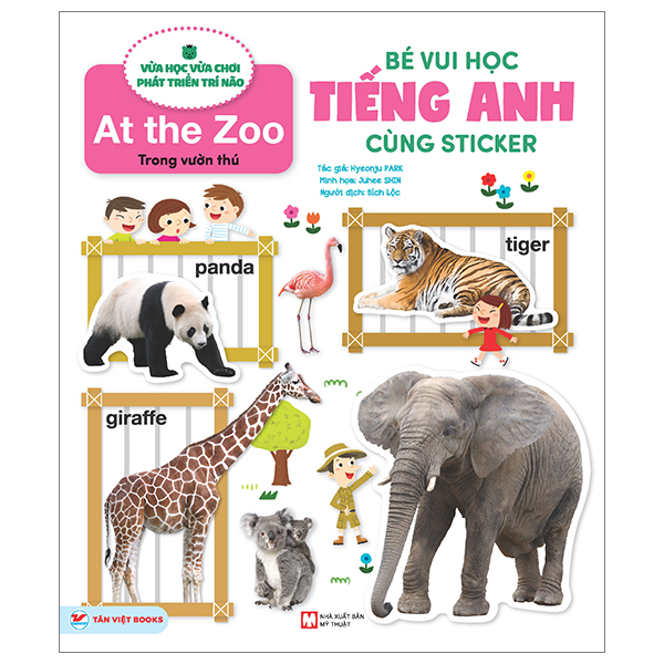 bé vui học tiếng anh cùng sticker - at the zoo - trong vườn thú