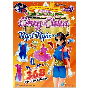 bộ 368 bóc dán sticker - hình dán trang phục công chúa - quyển 10 - ngọt ngào