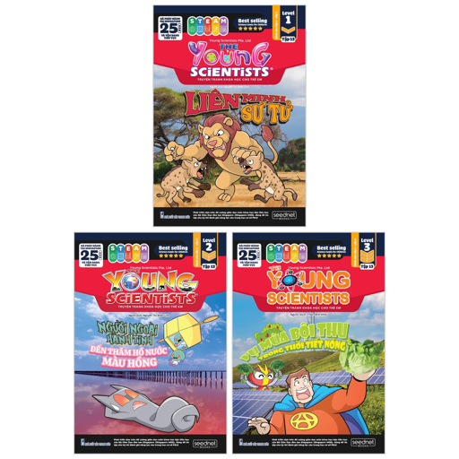 Bo
						
										
										Bo Sach The Young Scientist - Truyen Tranh Khoa Hoc Cho Tre Em - Tap 13 - Level 1+2+3 (Bo 3 Cuon)
