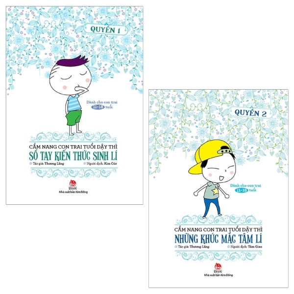 bộ combo cẩm nang con trai tuổi dậy thì - quyển 1 và 2 (tái bản 2019) (bộ 2 quyển)