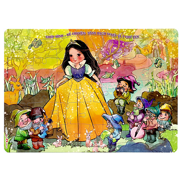 bộ ghép hình - kể chuyện: nàng bạch tuyết và 7 chú lùn