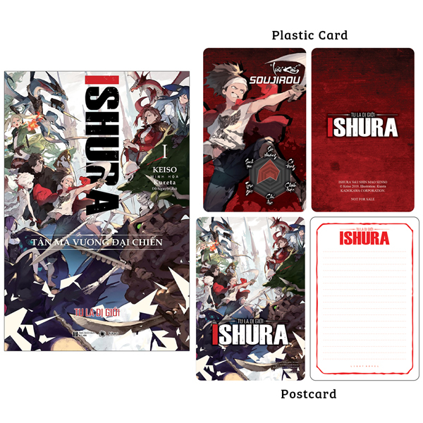 bộ ishura - tu la dị giới - tập 1: tân ma vương đại chiến - tặng kèm postcard + thẻ nhựa