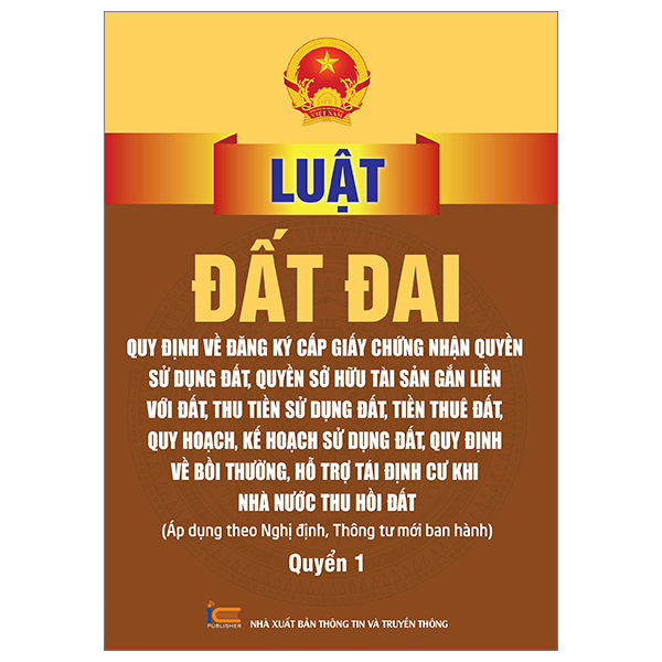 Bo
						
										
										Luat Dat Dai - Quy Dinh Ve Dang Ky Cap Giay Chung Nhan Quyen Su Dung Dat, Quyen Su Huu Tai San Gan Lien Voi Dat, Thu Tien Su Dung Dat, Tien Thue Dat, Quy Hoach, Kh Su Dung Dat, Quy Dinh Ve Boi Thuong, Ho Tro Tai Dinh Cu Khi Nha Nuoc Thu Hoi Dat - Quyen 1