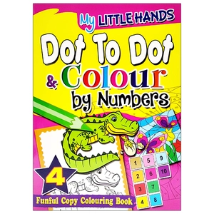 bộ my little hands: dot to dot & colour by numbers book 4