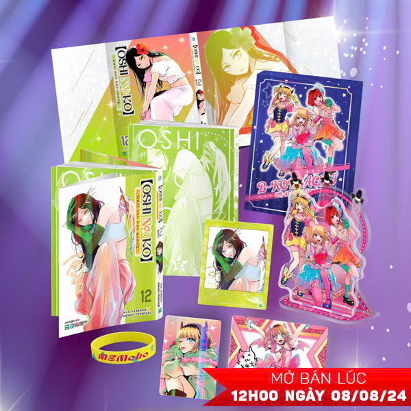 Bo
						
										
										Oshi No Ko - Duoi Anh Hao Quang - Tap 12 - Ban Suu Tam - Tang Kem Bia Dac Biet Hai Mat + Oshi No Card + Card Idol + Vong Tay Idol + B-Komachi FC Member Card + B-Komachi ON-STAGE Standee