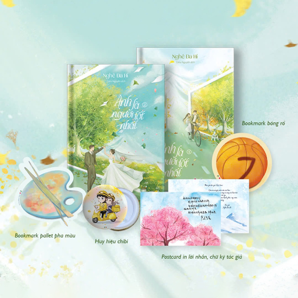 Bo Sach Anh La Nguoi Tot Nhat - Tap 1 + Tap 2 (Bo 2 Tap) - Ban Dac Biet - Tang Kem Bookmark Pallet Pha Mau + Bookmark Bong Ro + Postcard + Huy Hieu Chibi