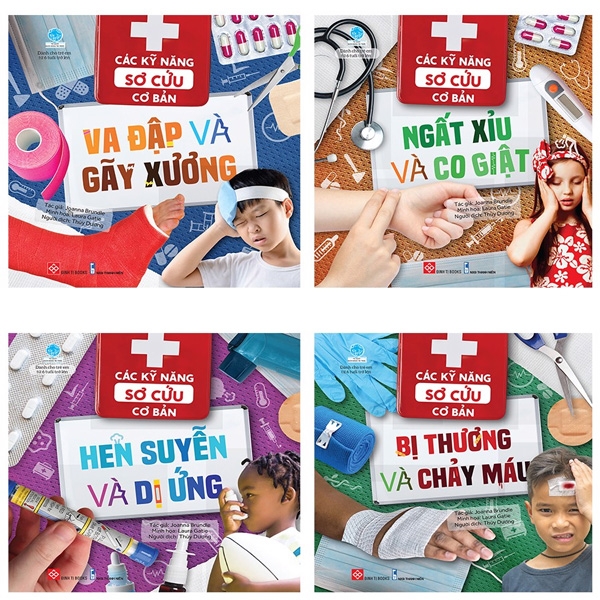 bộ sách các kỹ năng sơ cứu cơ bản (bộ 4 cuốn)