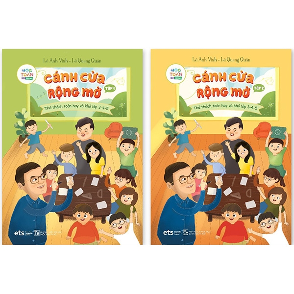bộ sách cánh cửa rộng mở - thử thách toán hay và khó lớp 3-4-5 (bộ 2 cuốn)