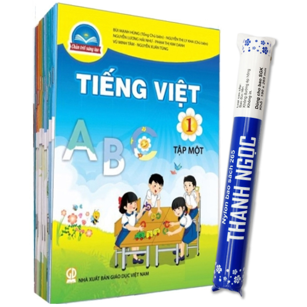 bộ sách giáo khoa bộ lớp 1 - chân trời sáng tạo - sách bài học (bộ 9 cuốn) (2023) + bao sách tnt