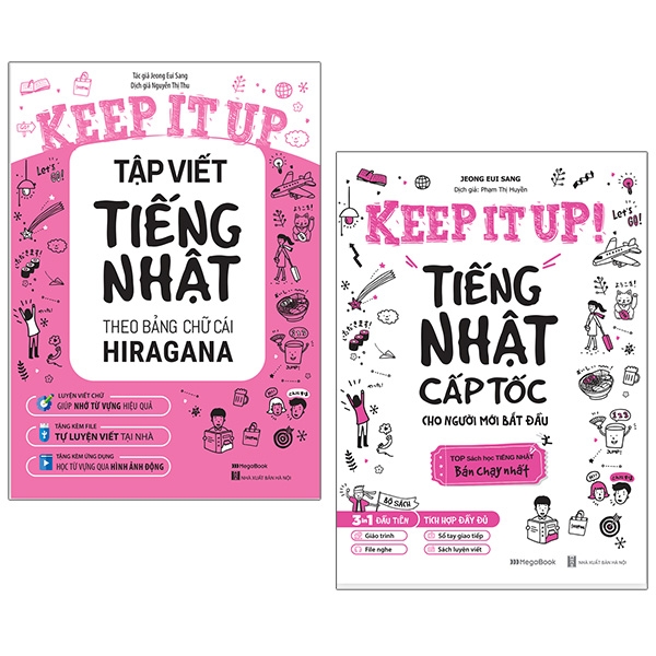 bộ sách keep it up - tiếng nhật cấp tốc cho người mới bắt đầu (bộ 2 cuốn)