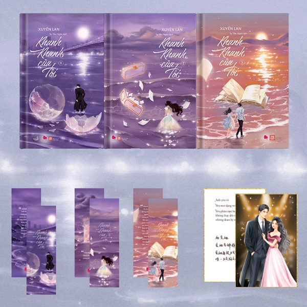 Bo Sach Khanh Khanh Cua Toi - Tap 1 + Tap 2 + Tap 3 (Bo 3 Tap) - Tang Kem 3 Bookmark Chu Nhat Boi Cung + 1 Postcard In Loi Nhan, Chu Ky Tac Gia Boi Cung