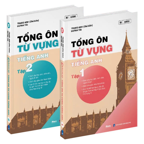bộ sách tổng ôn từ vựng tiếng anh tập 1+2 (bộ 2 cuốn)