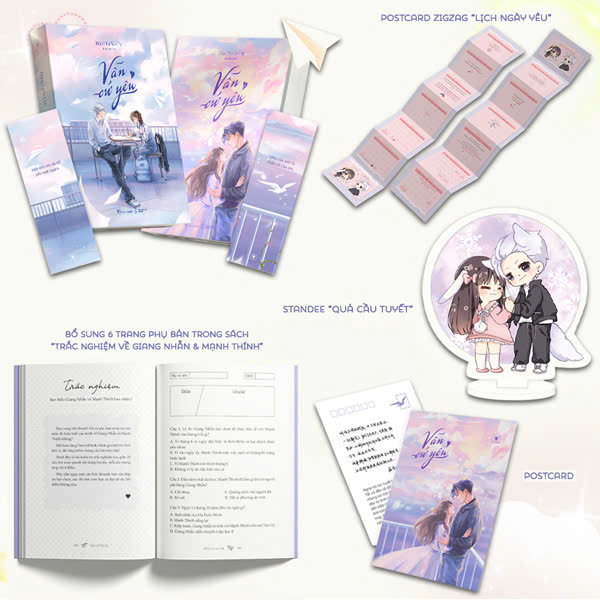 bộ sách vẫn cứ yêu - tập 1 + tập 2 (bộ 2 tập) (tái bản 2025) - bản đặc biệt - tặng kèm 6 trang phụ bản + 2 bookmark + 1 postcard “viên mãn” có chữ ký in của tác giả + standee “quả cầu tuyết” + 1 postcard zigzag “lịch ngày yêu”