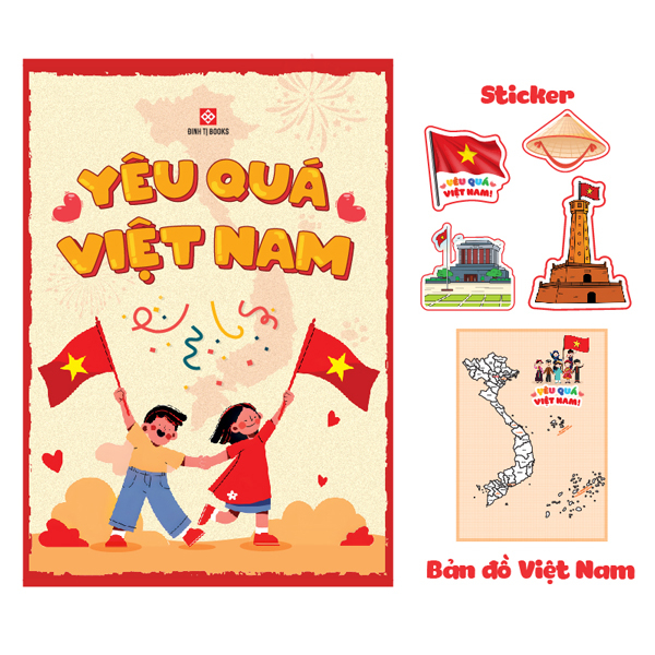 Bo Sach Yeu Qua Viet Nam (Bo 6 Cuon) - Tang Kem Tui Dung + Sticker + Ban Do Viet Nam
