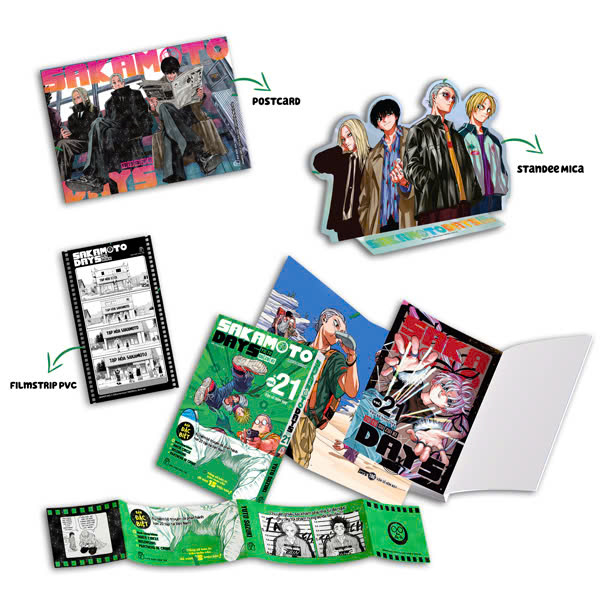 Bộ Sakamoto Days - Tập 21 - Vận Số Hôm Nay - Bản Đặc Biệt - Tặng Kèm Standee Mica + Filmstrip PVC + Postcard