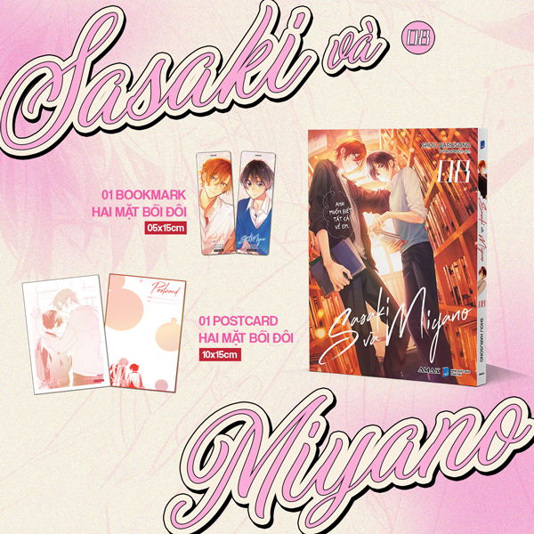 Bo
						
										
										Sasaki Va Miyano - Tap 8 - Tang Kem Bookmark 2 Mat + Postcard 2 Mat