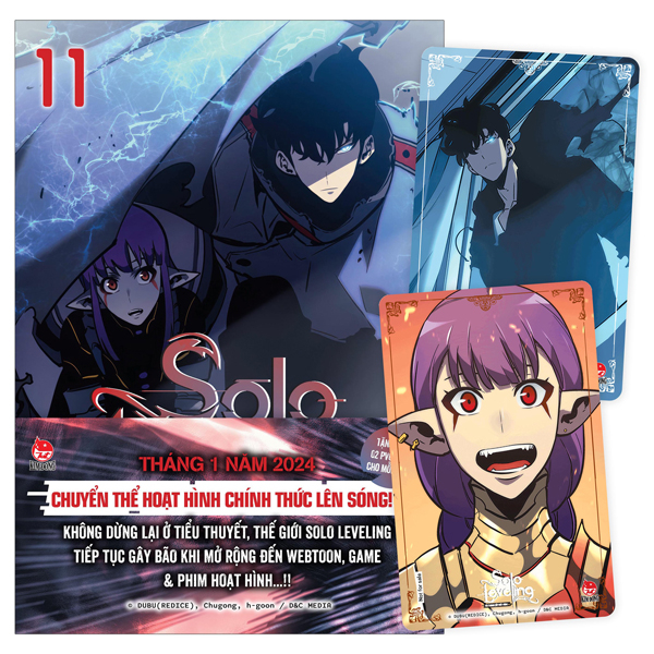 bộ solo leveling - tôi thăng cấp một mình - tập 11 - tặng kèm obi + 2 pvc card
