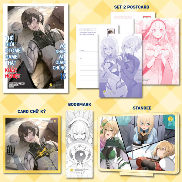 Bo
						
										
										The Gioi Otome Game That Khac Nghiet Voi Nhan Vat Quan Chung - Tap 13 - Ban Dac Biet - Tang Kem 1 Bookmark + 2 Posrcard + 1 Card Can Mang Kim Tuyen Lua To Tam + 1 Standee