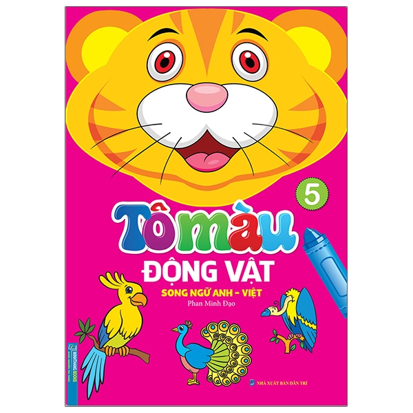 bộ tô màu động vật - tập 5 (song ngữ anh - việt)