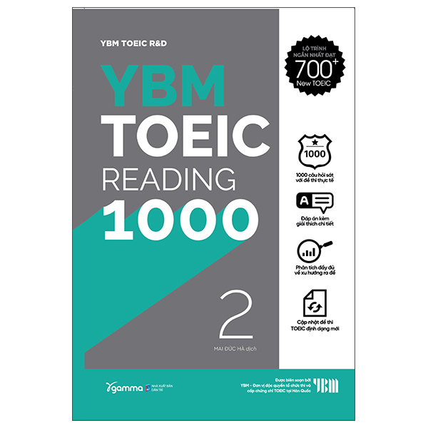 bộ ybm toeic reading 1000 - vol 2 (tái bản)