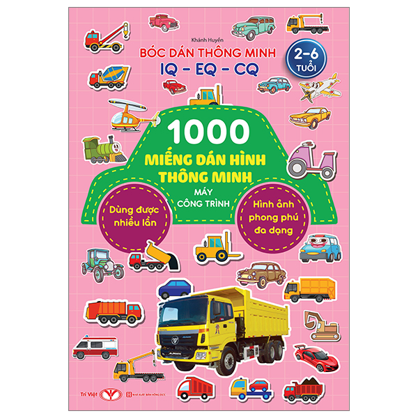 bóc dán thông minh iq-eq-cq - 1000 miếng dán hình thông minh - máy công trình