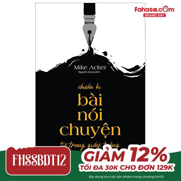 chuẩn bị bài nói chuyện từ trang giấy trắng