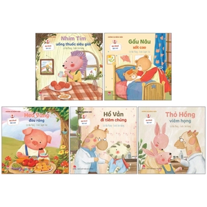 combo sách bé khỏe bé vui - không sợ bệnh viện (bộ 5 cuốn)
