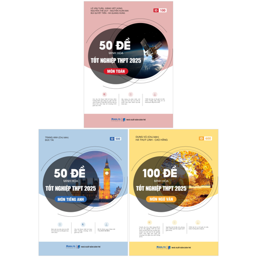 combo sách bộ đề minh họa tốt nghiệp thpt 2025 - khối d
