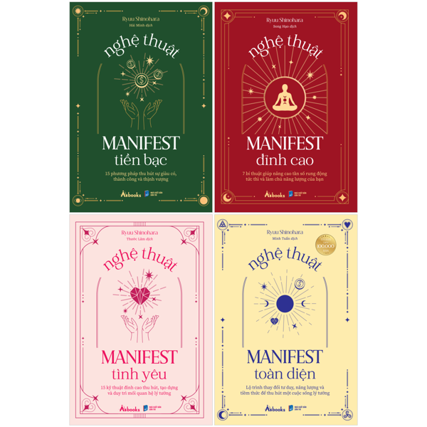 Combo Sach Nghe Thuat Manifest - Tien Bac + Dinh Cao + Tinh Yeu + Toan Dien (Bo 4 Cuon)