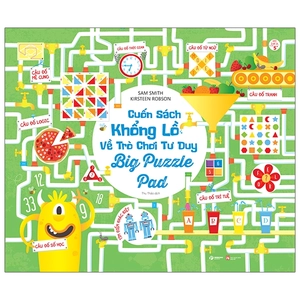 cuốn sách khổng lồ về trò chơi tư duy - big puzzle pad (tái bản 2023)