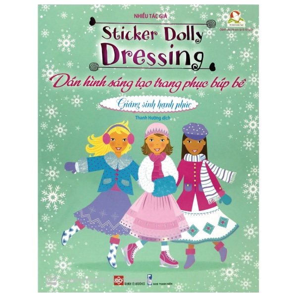 dán hình sáng tạo trang phục búp bê - giáng sinh hạnh phúc