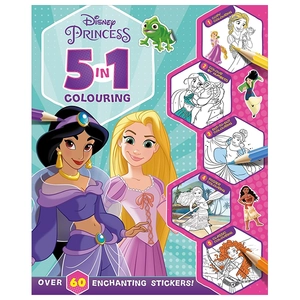 disney princess - 5 in 1 colouring