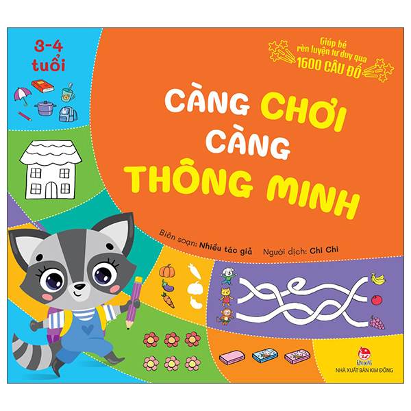 Giup Be Ren Luyen Tu Duy Qua 1600 Cau Do - Cang Choi Cang Thong Minh - 3-4 Tuoi