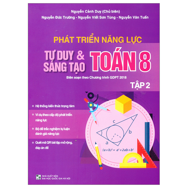 phát triển năng lực tư duy và sáng tạo toán 8 - tập 2 (biên soạn theo chương trình giáo dục phổ thông 2018)