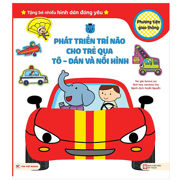 phát triển trí não cho trẻ qua tô - dán và nối hình - phương tiện giao thông