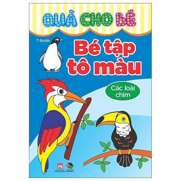 quà cho bé - bé tập tô màu - các loài chim