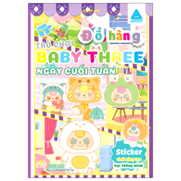 sticker chơi sáng tạo học thông minh - trò chơi đồ hàng baby three - ngày cuối tuần