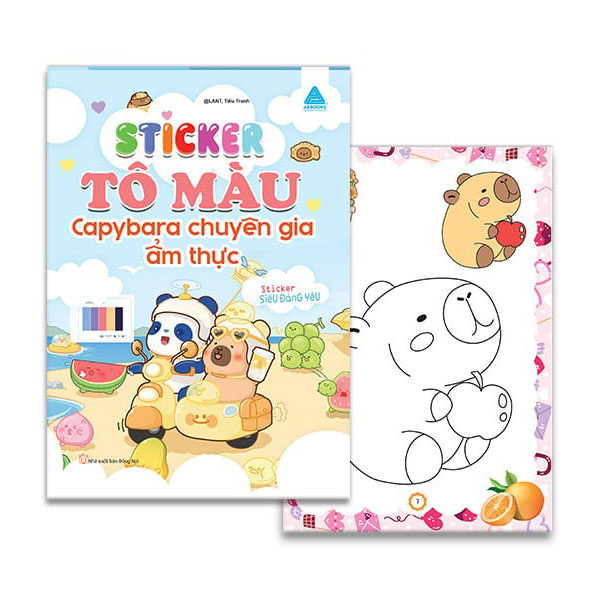 Sticker To Mau - Capybara Chuyen Gia Am Thuc