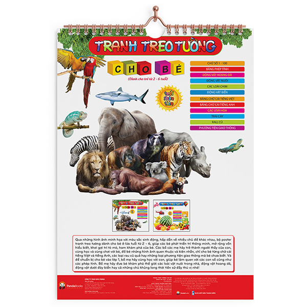 tranh treo tường cho bé (dành cho bé từ 2 đến 6 tuổi)