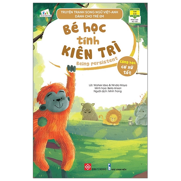 truyện tranh song ngữ việt - anh dành cho trẻ em - cùng học cư xử tốt - bé học tính kiên trì - being persistent
