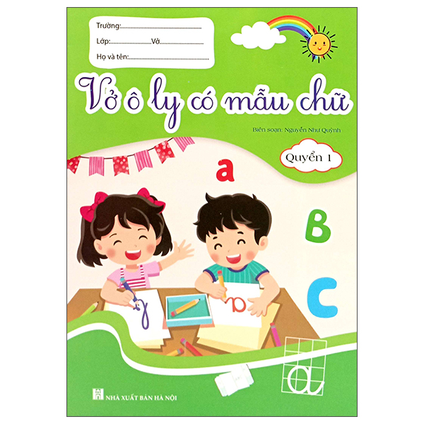 vở ô ly có mẫu chữ - quyển 1