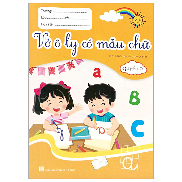 vở ô ly có mẫu chữ - quyển 2
